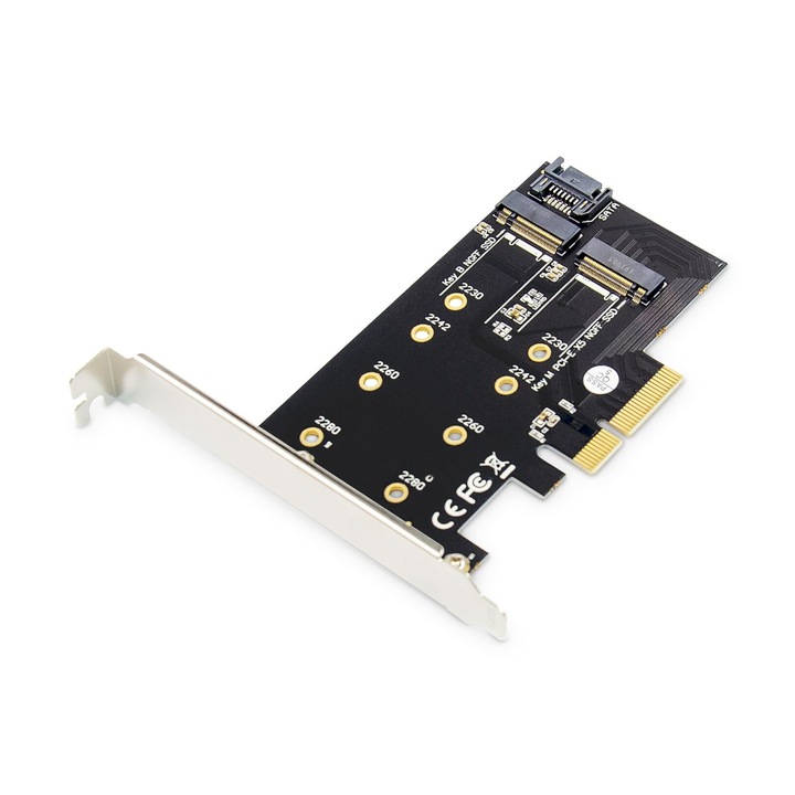 Digitus M.2 NGFF / NVMe SSD PCI Express 3.0 (x4) Add-On Card, 236862, Bővítőkártya