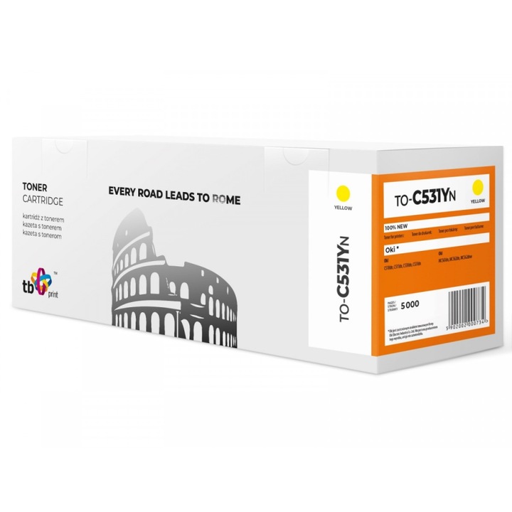 Nyomtató toner TO-C531YN, TB Print, sárga
