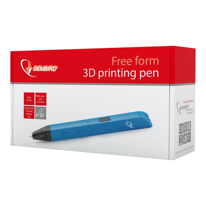 Молив за 3D печат, Gembird, пластмаса, син