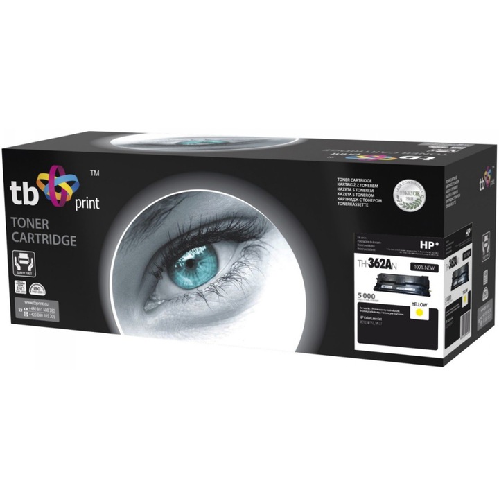 HP Color LaserJet M552/H553 kompatibilis nyomtató festékkazetta , TB Print, sárga