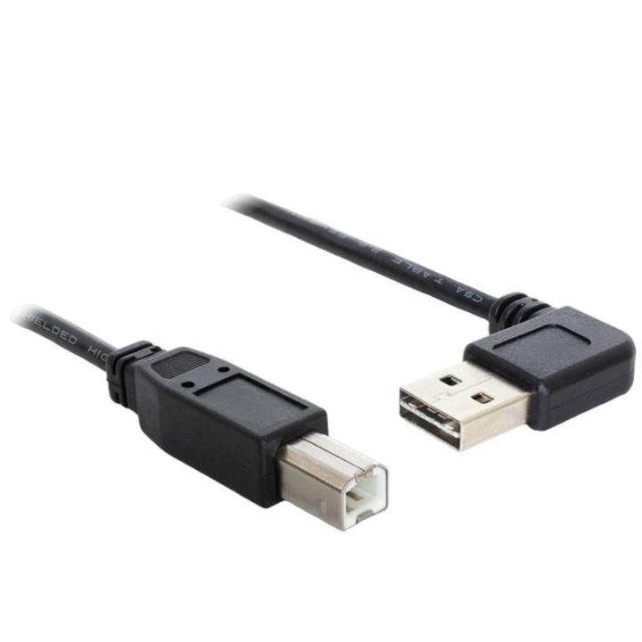 Cablu USB, Delock, USB-A - USB-B, 0.5 m, Negru