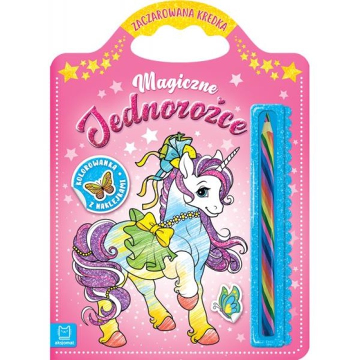 Carte de colorat cu autocolante, AKSJOMAT, Multicolor