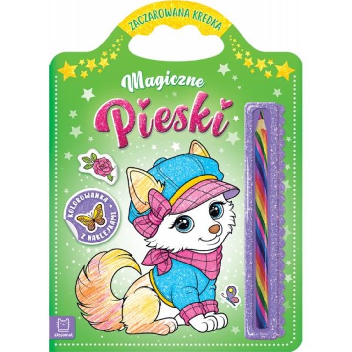 Carte de colorat cu autocolante, AKSJOMAT, Multicolor