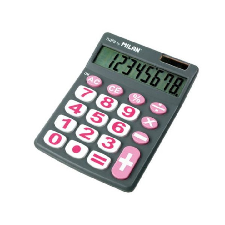 Calculator de birou, MILAN, 1,5 V, Gri