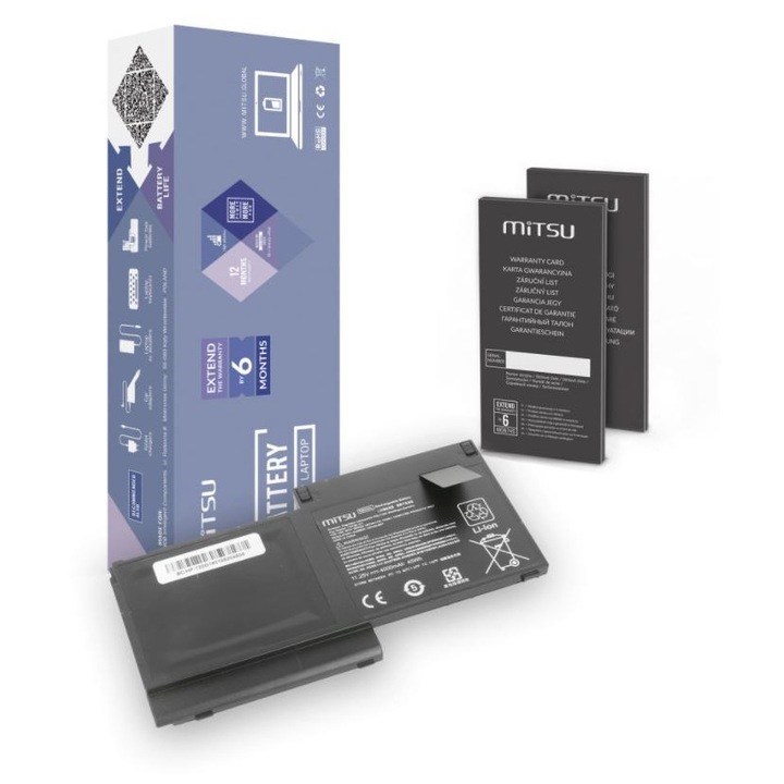 Baterie laptop, Mitsu, Compatibil cu HP EliteBook 720 G1/ G2, 4400mAh