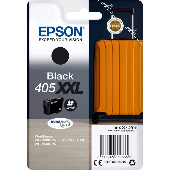 Epson T02J1 (405XXL) Black tintapatron, 205878, Patron
