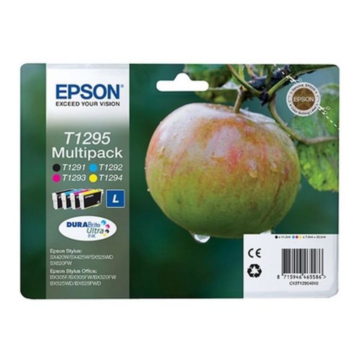 Eredeti Epson nyomtatópatron, 4 színű készlet, űrtartalom 32,2 ml, CMYK