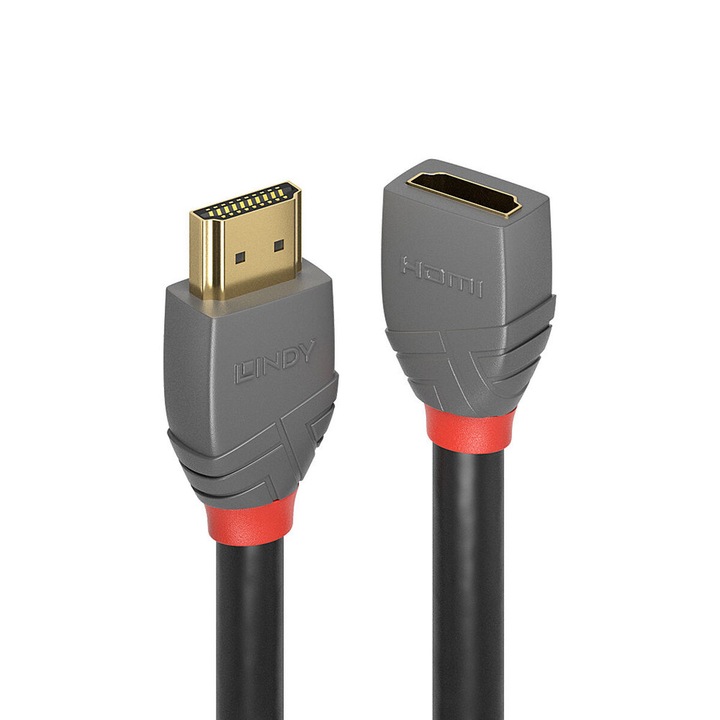 HDMI кабел, Lindy, 4K, 18 Gb/s, 3 m, сив