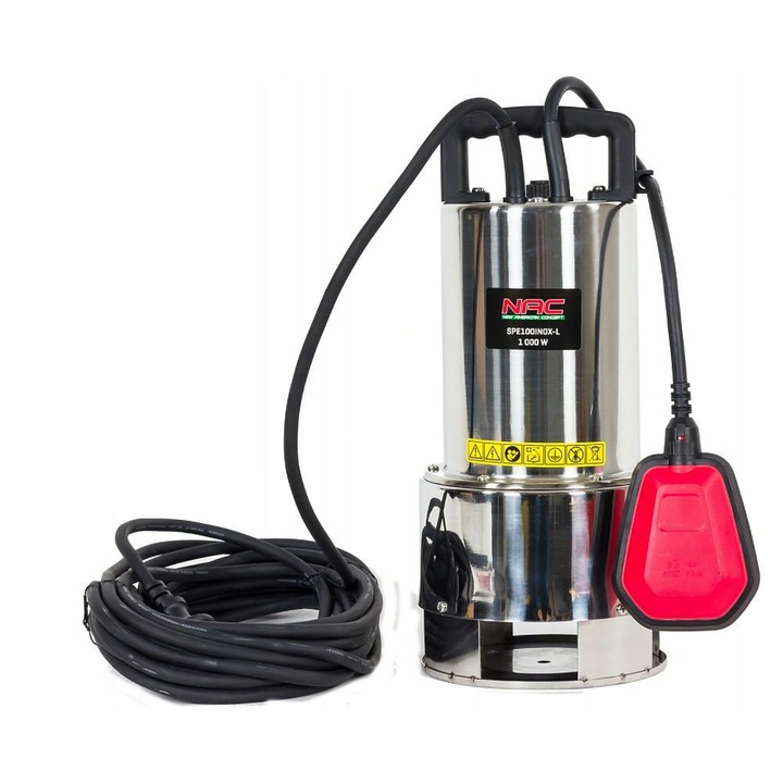 Pompa apa, NAC, 1000W, 20 000 l/h, Negru