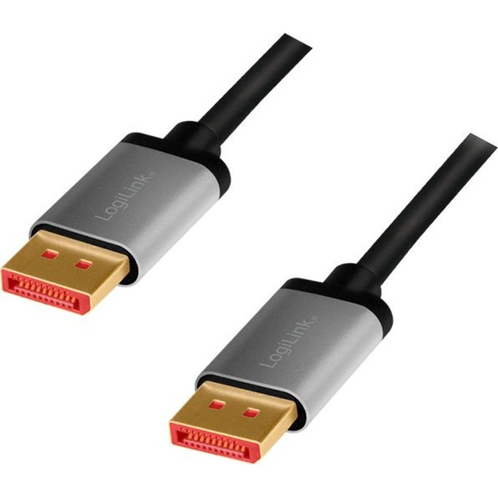 Cablu displayport, LogiLink, 2.0m, Negru/Gri