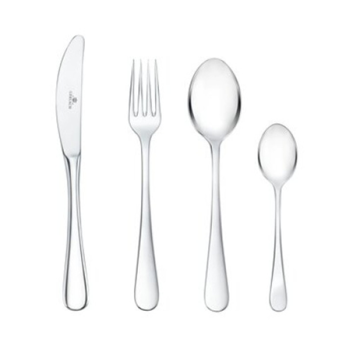 Комплект прибори за хранене от 60 части, Gerlach, неръждаема стомана, сребро