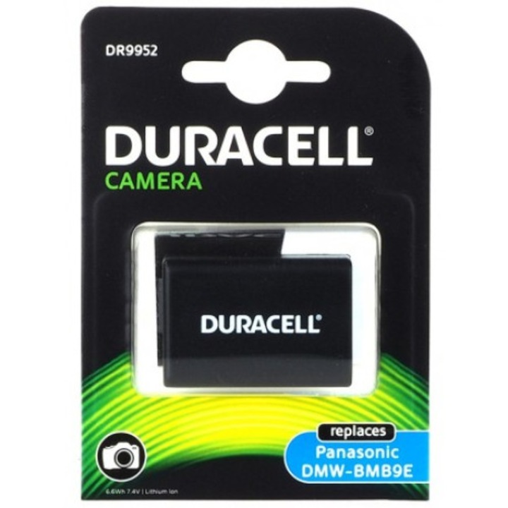 Baterie camera pentru Panasonic DMW-BMB9, Duracell, Negru
