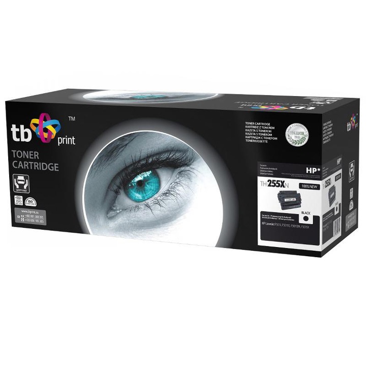 Cartus de toner de inlocuire compatibil cu HP, TB Print, Negru, 12.500 pagini