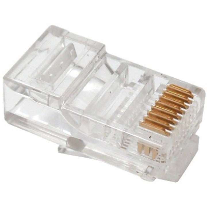 Conector, Solarix, RJ45 CAT5E UTP 8p8c, neecranat, pentru sir