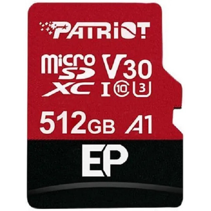 Карта памет, Patriot, MicroSDXC, 512GB, адаптер включен
