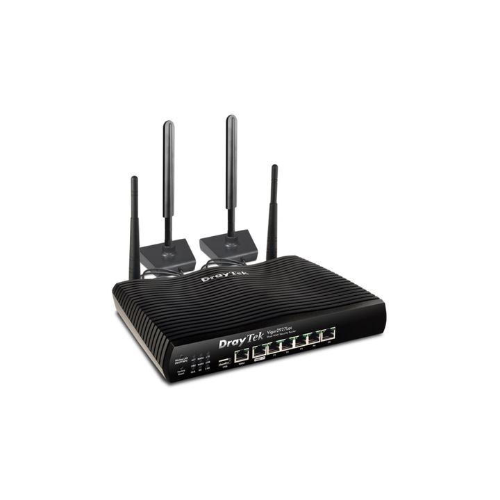 Vezeték nélküli router, DrayTek, Vigor 2927Lac modell, fekete