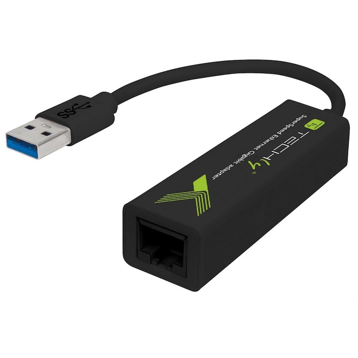 Мрежова карта/адаптер USB-A 3.0, Techly, Gigabit Ethernet RJ45
