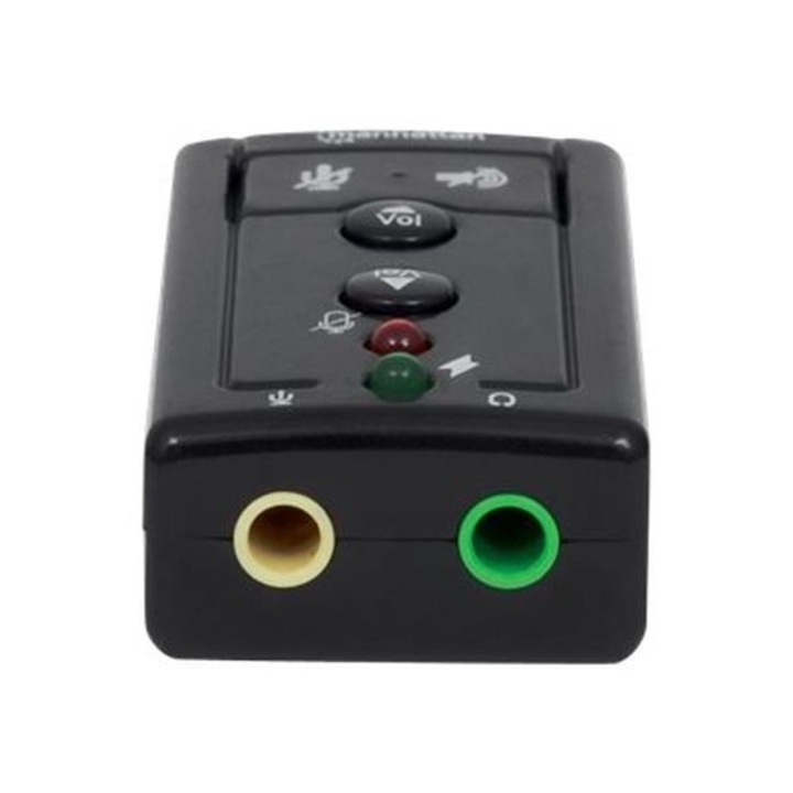 Аудио адаптер, USB 2.0, Manhattan 3D 7.1, 3.5 мм, вграден усилвател
