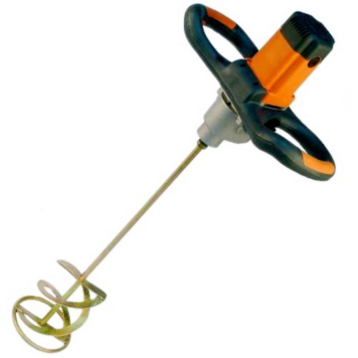 Amestecator electric pentru mortar, Belle, Promix 1800, 230 V, 1800 W, 670 rpm, 227 l, 7.8 kg, Portocaliu/Negru