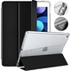 Husa Mercury Clear Back Cover pentru iPad Pro 12.9 (2018/2022), spate transparent TPU, coperta frontala tri-fold suport, buzunar pentru Apple Pencil, protectie 360°, negru