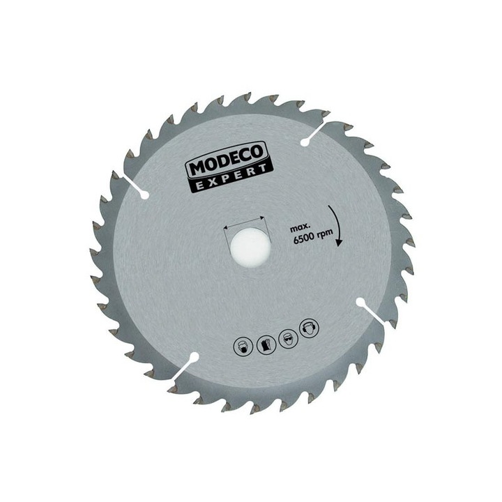 Disc pentru fierastrau circular, Modeco, 350x30mm, 40 dinti, Argintiu
