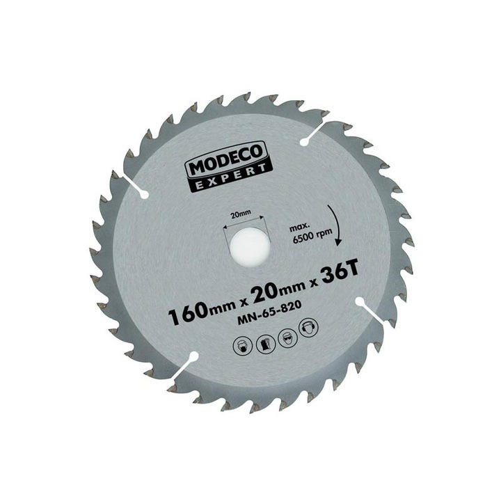 Disc pentru ferastrau circular, Modeco, Otel, 152mm, Argintiu