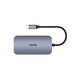 Unitek N9+ USB-C хъб, HDMI, PD 100W, четец на карти, сив