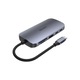 Unitek N9+ USB-C хъб, HDMI, PD 100W, четец на карти, сив