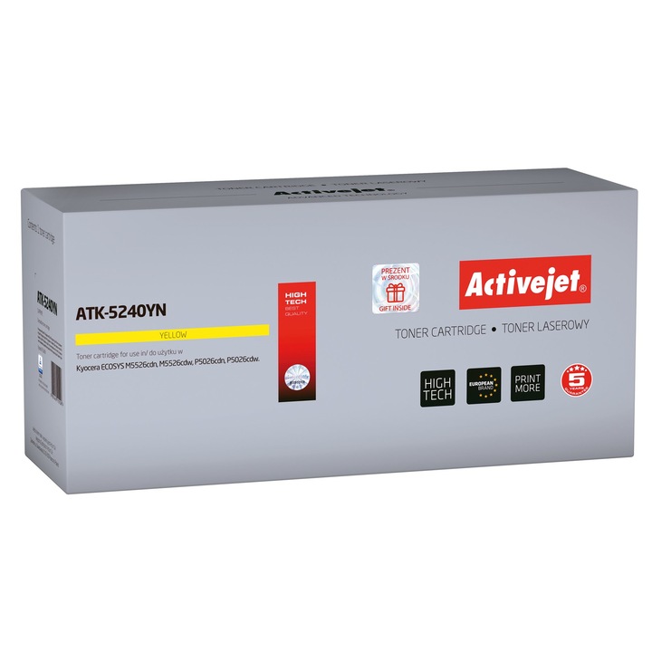 Toner ATK-5240YN , Activejet, Galben