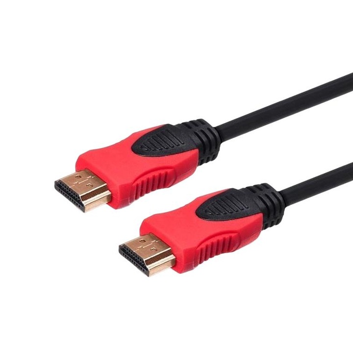 Кабел HDMI 2.0, Savio, 3D, 4Kx2K, Ethernet, Меден, 7.5 m, Червен