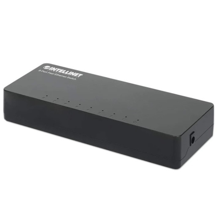 Суич без управление, INTELLINET, 8 Fast Ethernet порта, IEEE 802.3az, сив