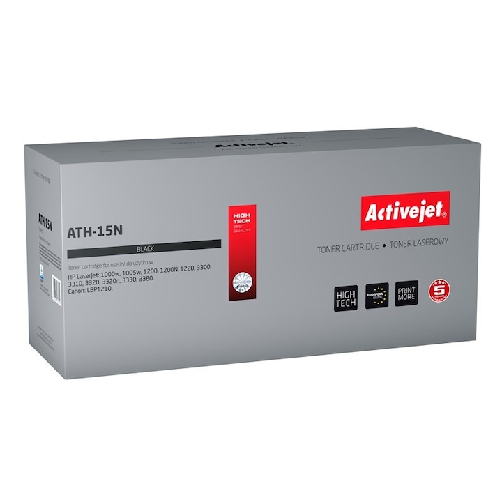 Toner, ActiveJet, HP 15A C7115A/Canon EP-25, 3000 oldal, fekete