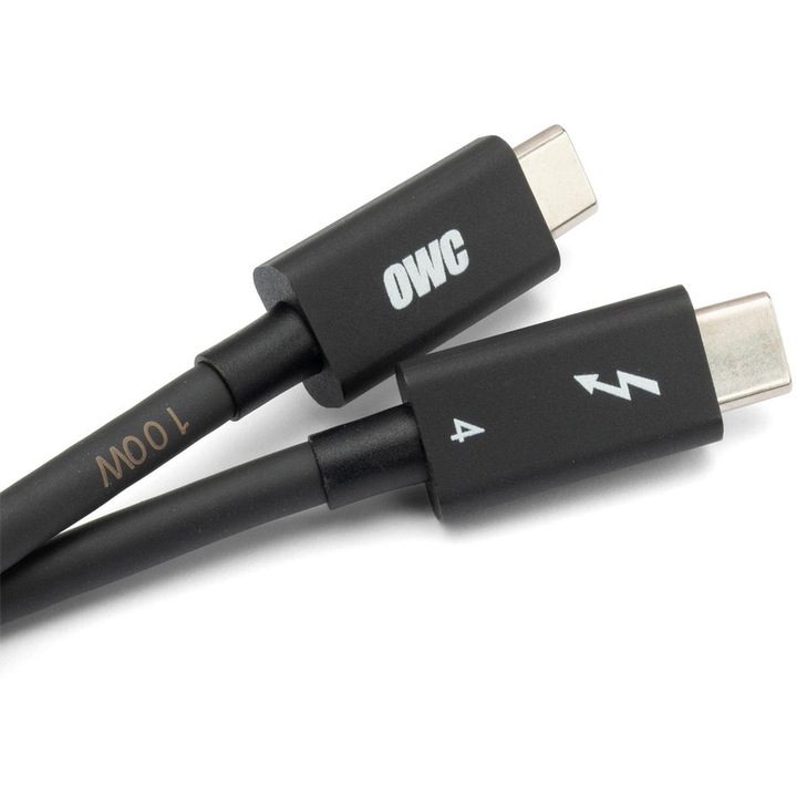 Кабел OWC Кабел OWCCBLTB4C1.0M, USB, 1m, USB 3.2 Gen 2 (3.1 Gen 2), USB-C, черен