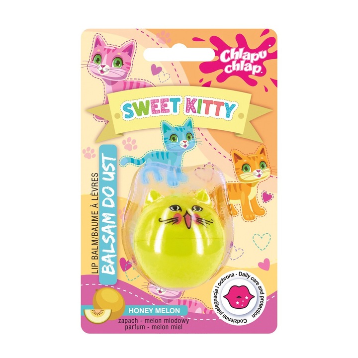Гланц за устни за деца Sweet Kitty, Chlapu Chlap, 3+, Melon