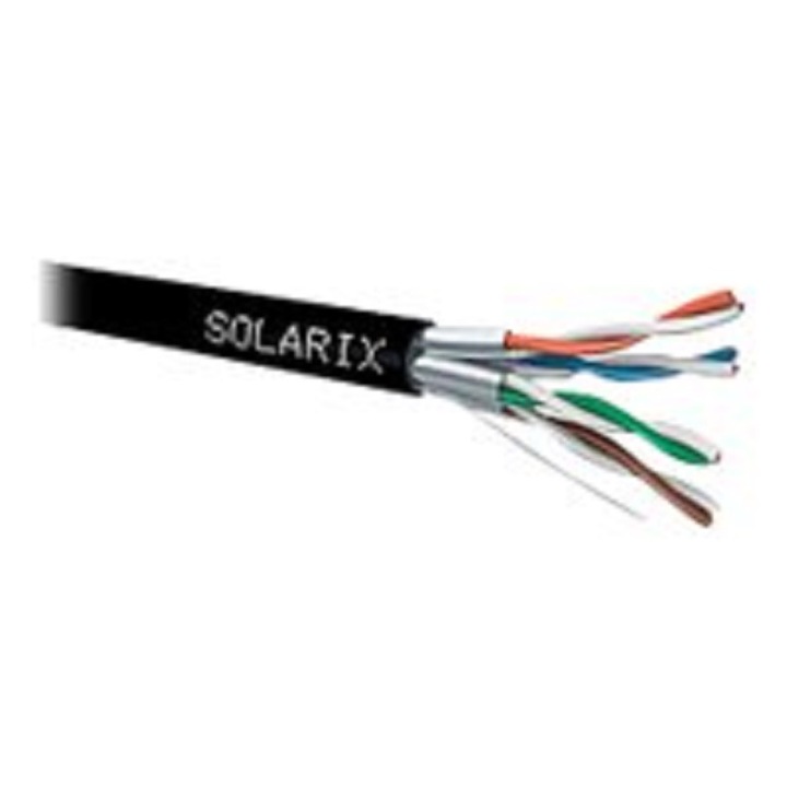 Cabluri Solarix, 11816 Solarix STP, Cat6A, 500m, negru