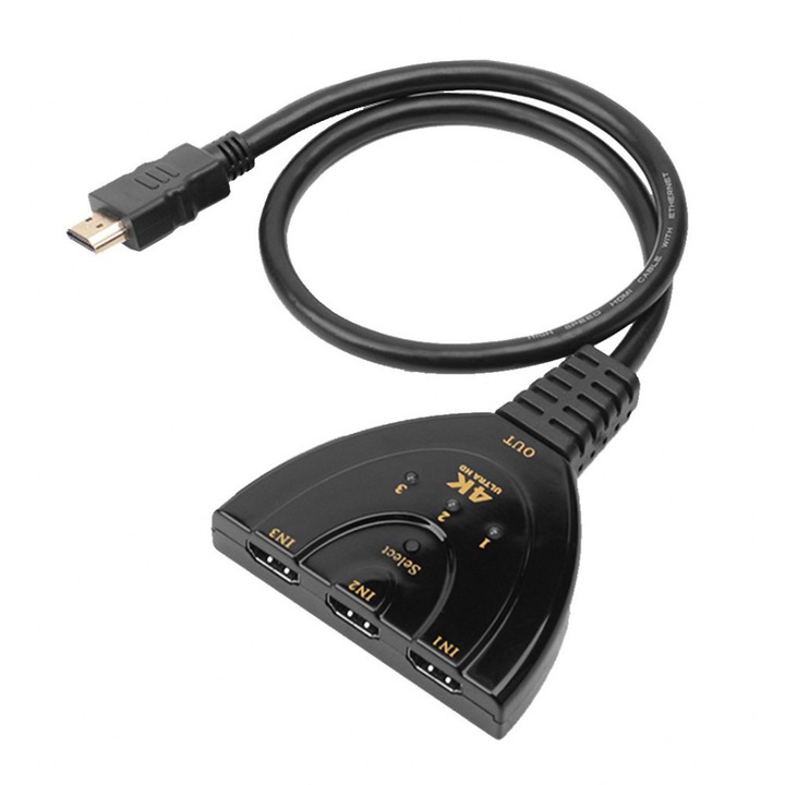 Cablu HDMI, Techly, HDMI 3x1, 4K, 30Hz