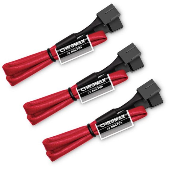 Ventilátor hosszabbító kábel, Noctua, 0,3 m, Piros