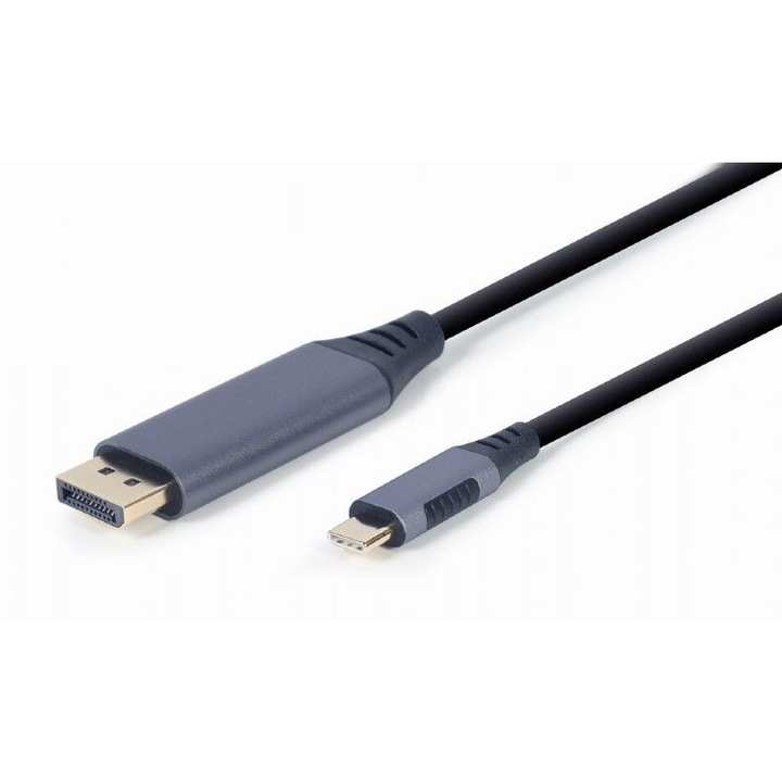 Gembird CC-USB3C-DPF-01-6 USB Type-C - DisplayPort apa adapter kábel, 4K @ 60Hz, 1,8m, sötétszürke
