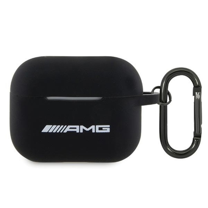 Husa AirPods Pro 2, Amg, Silicon, Negru/Alb