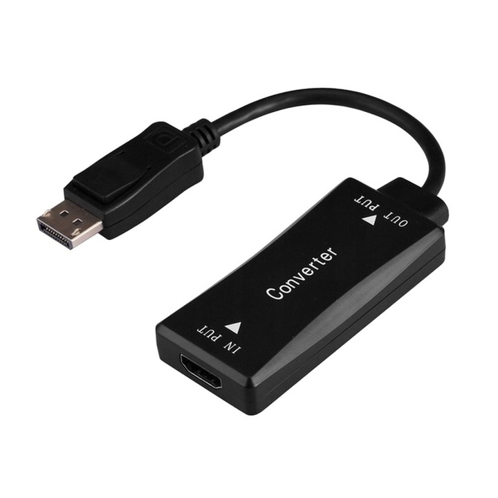 Convertor de semnal HDMI 4K la DisplayPort, Gembird, 0.15m, Negru