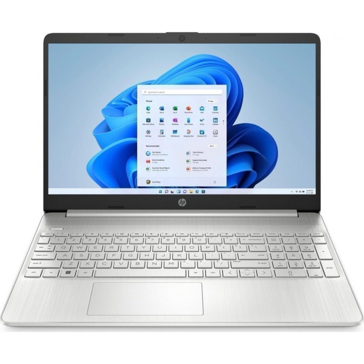 HP Laptop, AMD Ryzen 7 5700U akár 4.3GHz, 15,6 hüvelykes Full HD, 8 GB RAM, 512 GB, AMD Radeon Graphics, OS nélkül, ezüst