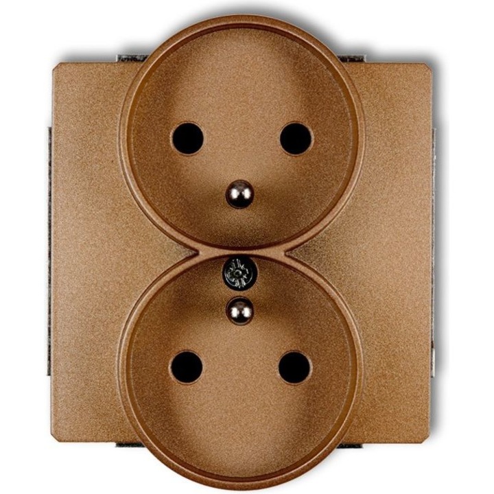 Priza dubla, Karlik, Auriu metalizat