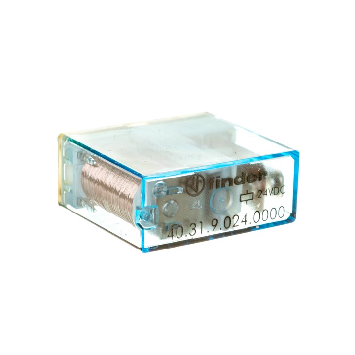 Releu, Finder, 1P, 10A, 24V, DC, 12.4 x 29 x 25mm, Multicolor