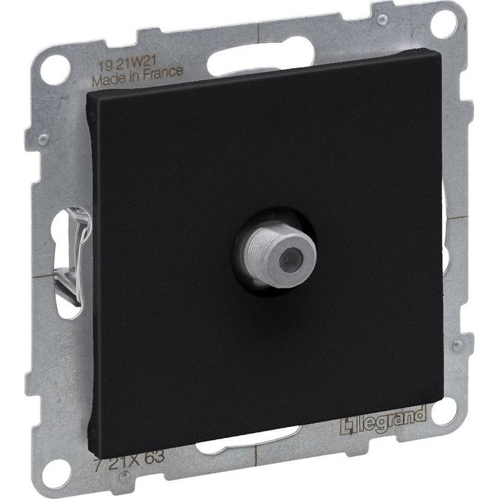 Prize TV tip F, Legrand, 1.5 dB, negru