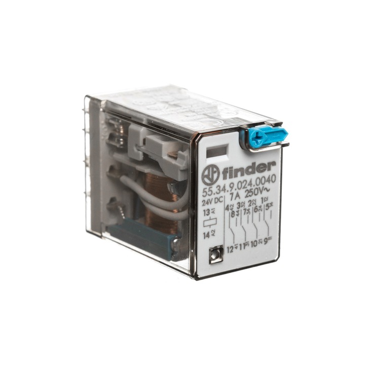 Priza miniatura Finder 4P 7A 24V DC