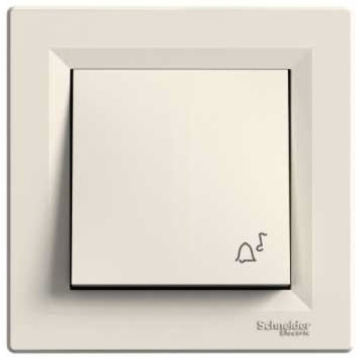 Intrerupator sonerie, Schneider Electric, Plastic, 83x83x42mm, IP20, 250 V, Crem