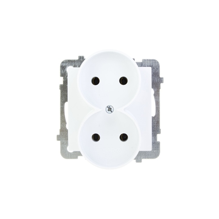 Подземен контакт Ospel, 16A, 250V, бял, без рамка