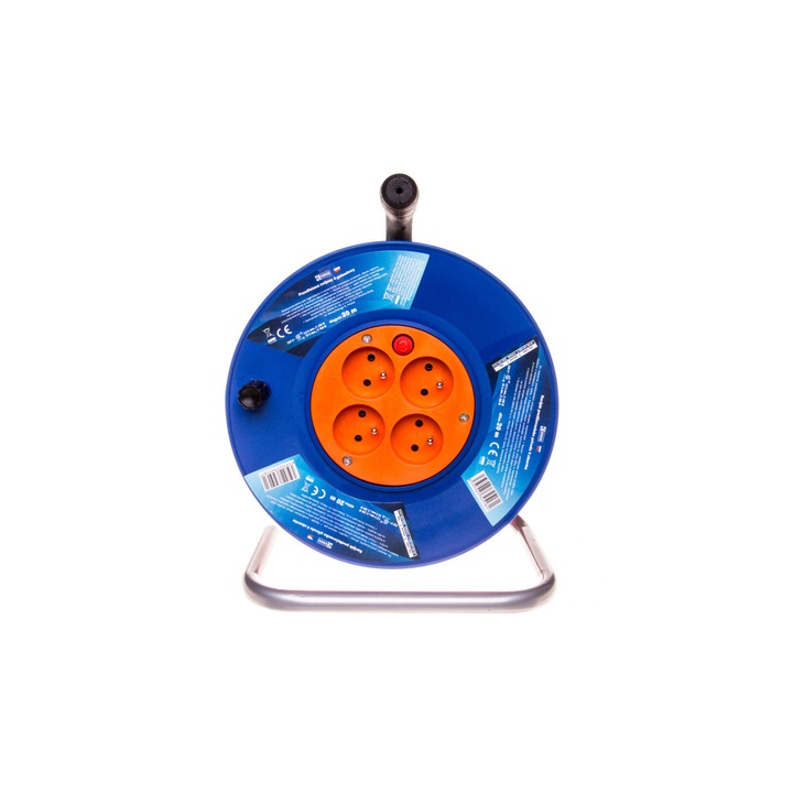 Cablu prelungitor cu impamantare, Emos, 4 prize, 20 m