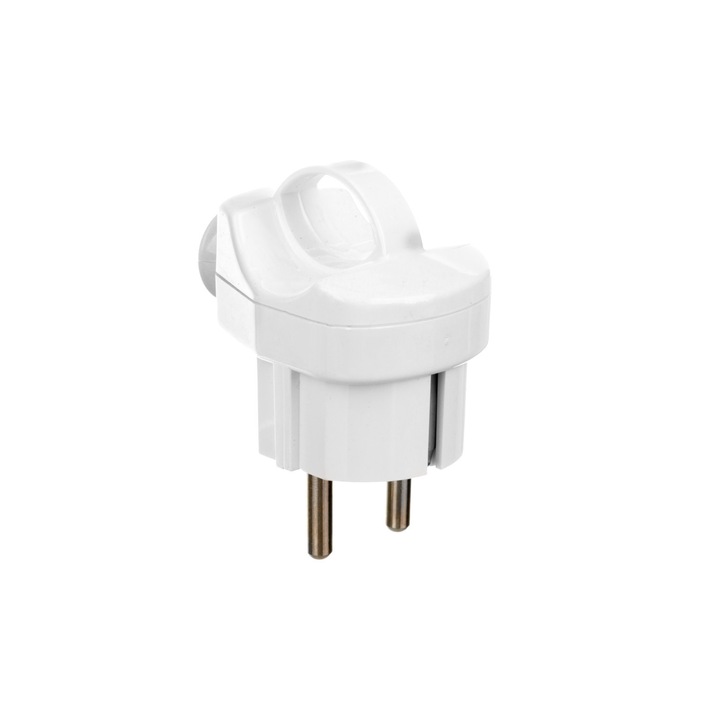 Stecker, Elektro-Plast, Uni-Schuko, 16A 2P, 250V, Alb