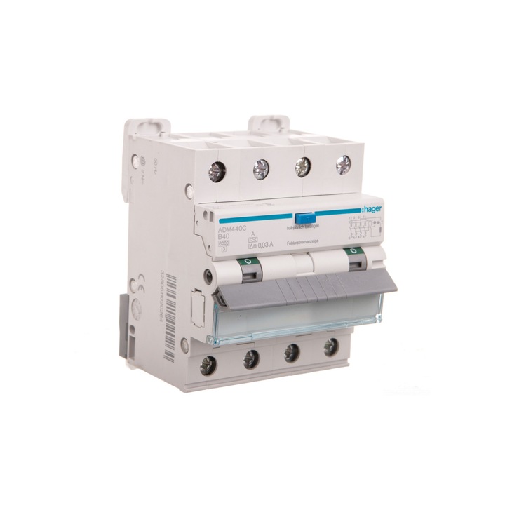 Siguranta electrica, Hager, Alb, 40A 0,03A